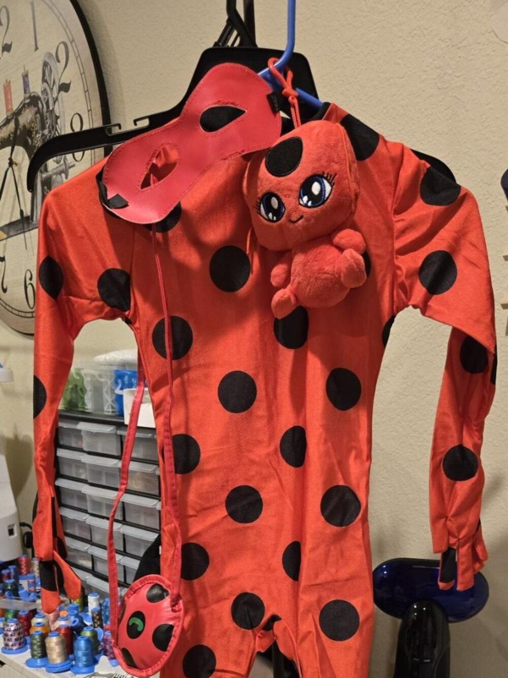 Kids Miraculous Ladybug Cosplay & Halloween Costume Set with Wig Size Child S